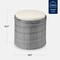 Best Choice Products Round Wicker Ottoman, Multipurpose Furniture w/ Removable Cushion, Steel Frame